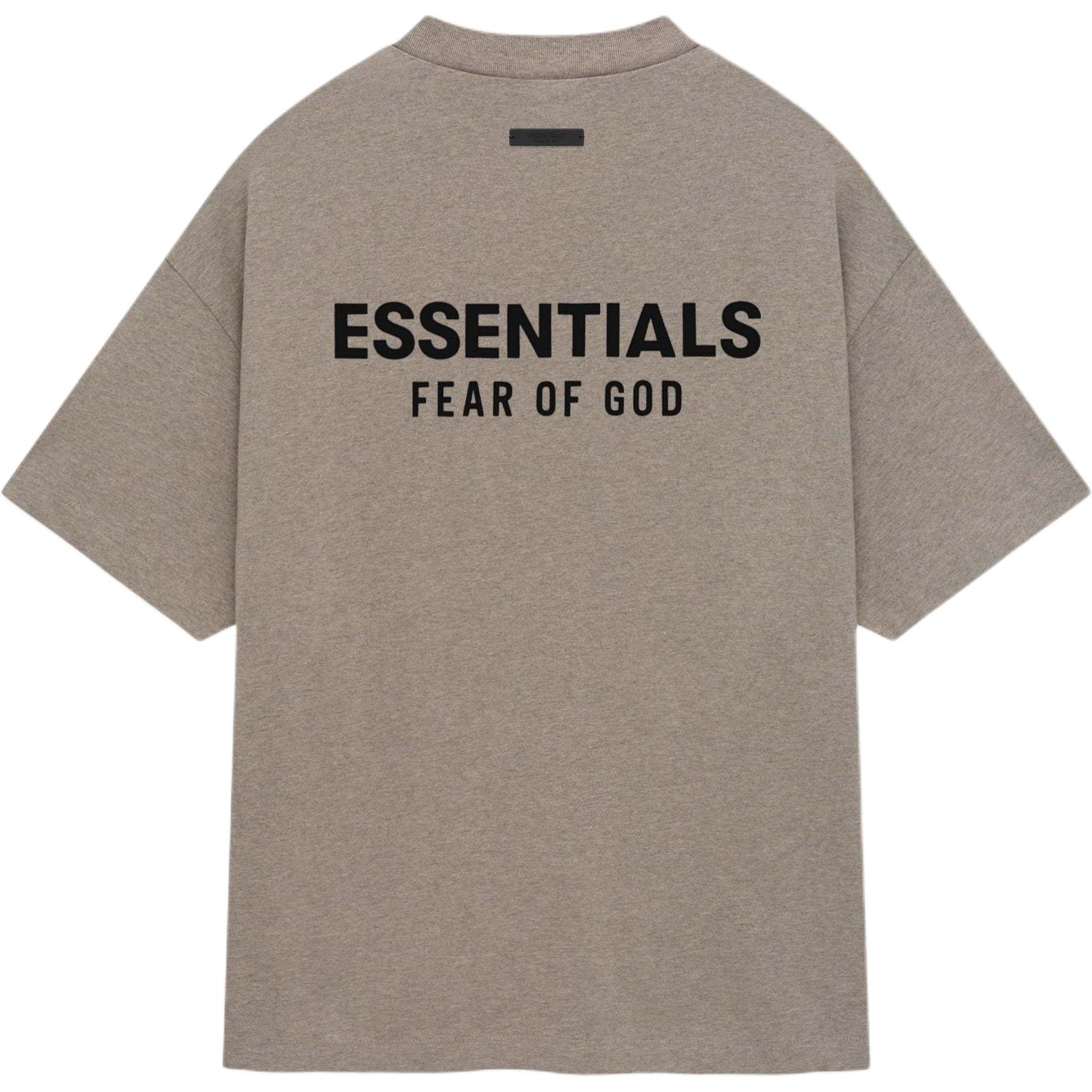 Футболка с круглым вырезом Fear Of God Essentials, Темный пыльно-серый/Вязаный серый — фото 2