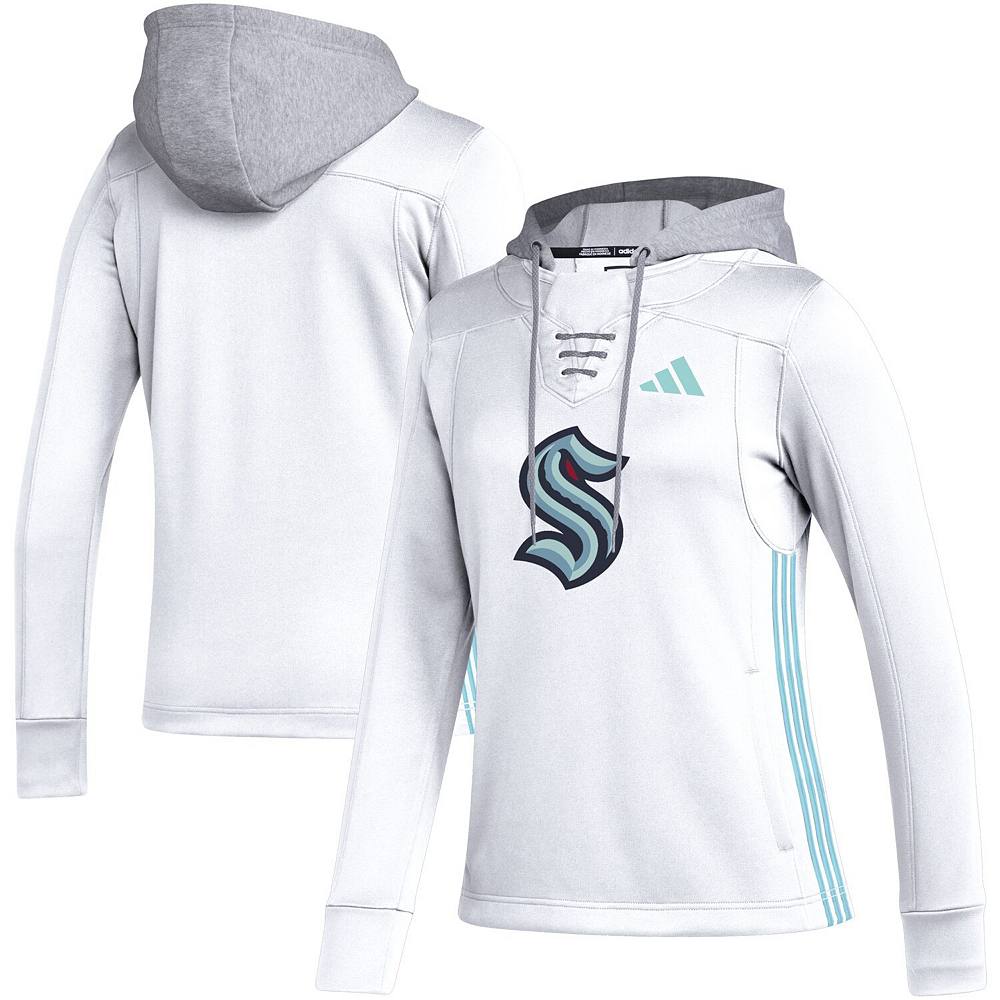 

Женская белая толстовка с капюшоном adidas Seattle Kraken Refresh Skate Lace AEROREADY Adidas, цвет Krk White