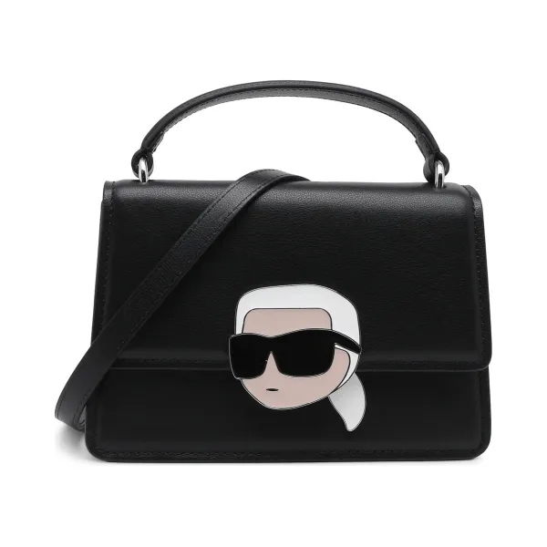 

Кожаная сумка через плечо k/ikonik 2.0 с замком CB Karl Lagerfeld, черный