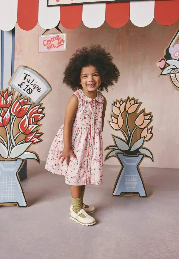 Платье-Сарафан cath kidston стандартного кроя с воротником Next, Pink Ditsy — фото 3