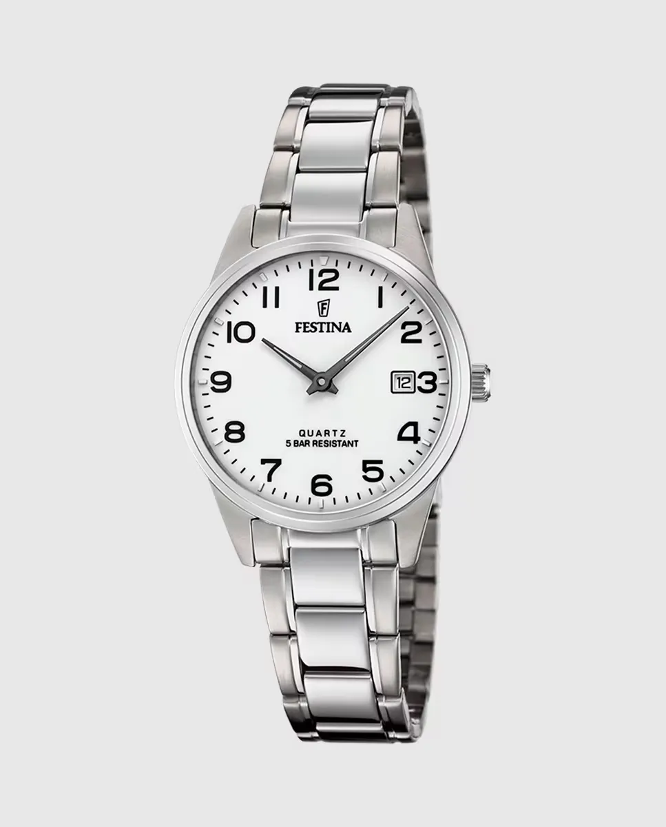 

Женские часы F20509/1 Acero Classico в серебристой стали Festina, серебряный