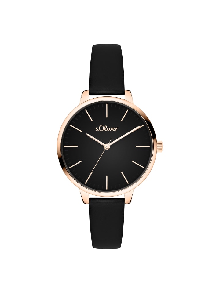 

s.Oliver Вневременные и современные наручные часы черного цвета
