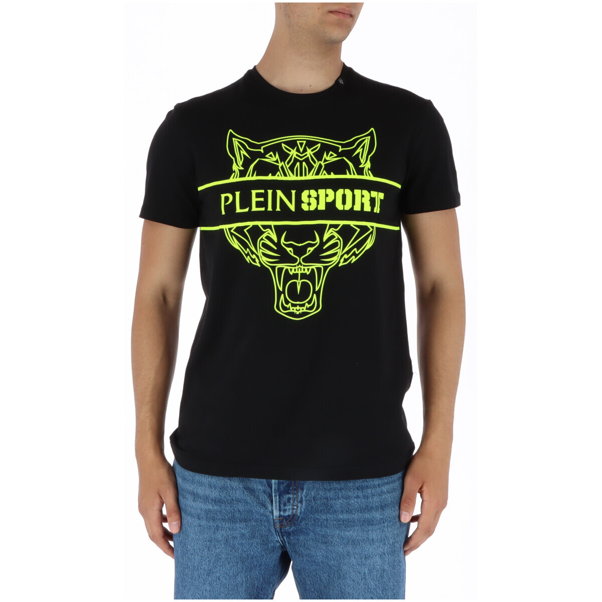 

Футболка мужская Plein Sport с принтом тигра, черный