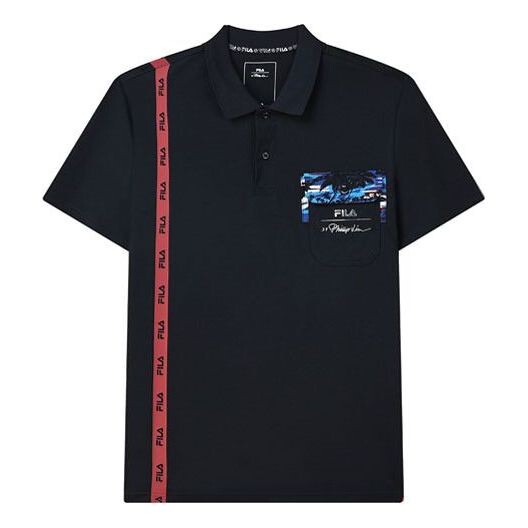 

Футболка x 3.1 phillip lim crossover printing casual short sleeve polo blue Fila, синий
