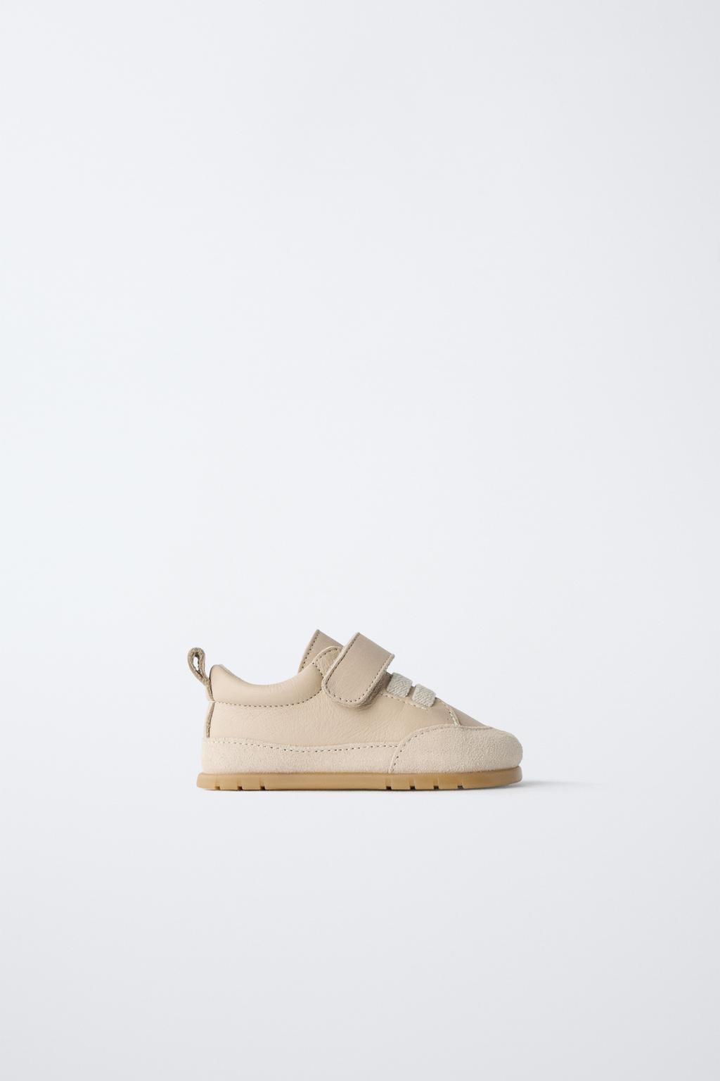 

Кожаные кроссовки для босоножек ZARA, цвет Sand Brown