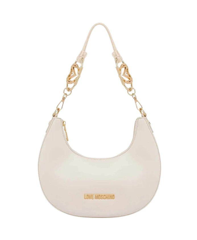 

Круглая сумка-хобо через плечо Love Moschino, бежевый