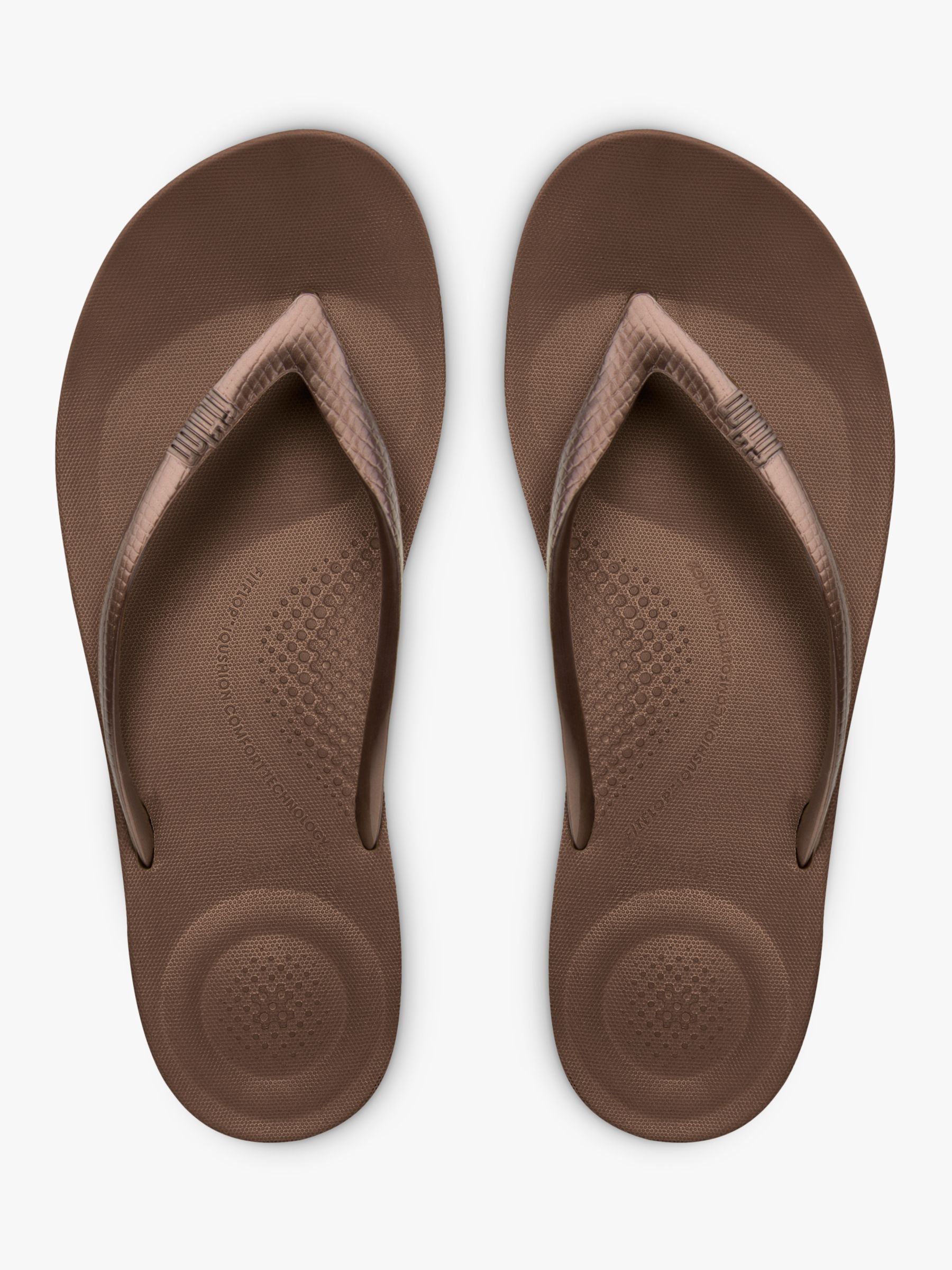 Эргономичные шлепанцы FitFlop IQushion, металлик
