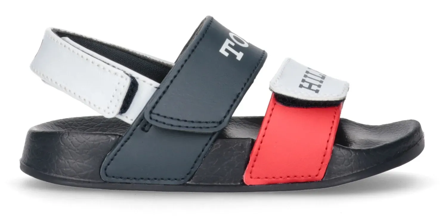 

Сандалии для купания Tommy Hilfiger "VELCRO SANDAL", летние туфли, шлепанцы для бассейна, туфли на липучке, с застежками-липучками, цвет Blau-Weiß-Rot