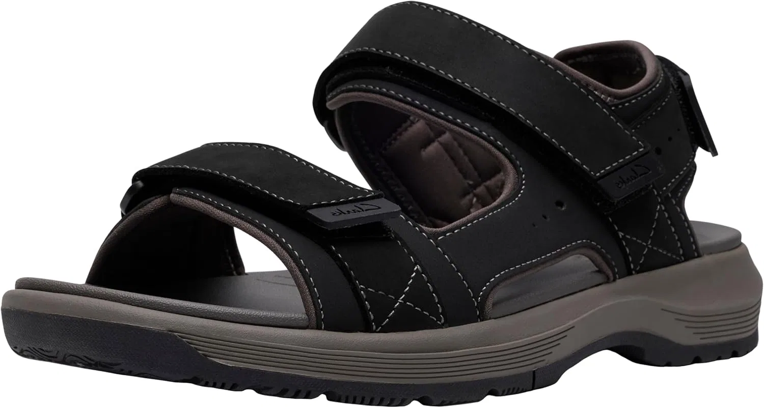 Спортивные сандалии Trek Sport, Clarks, черная кожа
