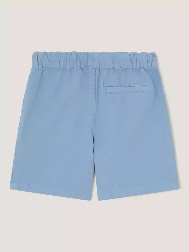 Детские однотонные хлопковые шорты без застежек Monsoon, Blue — фото 3