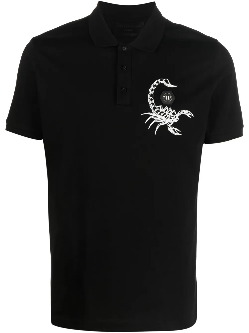 

Рубашка поло с принтом Scorpion Philipp Plein, черный
