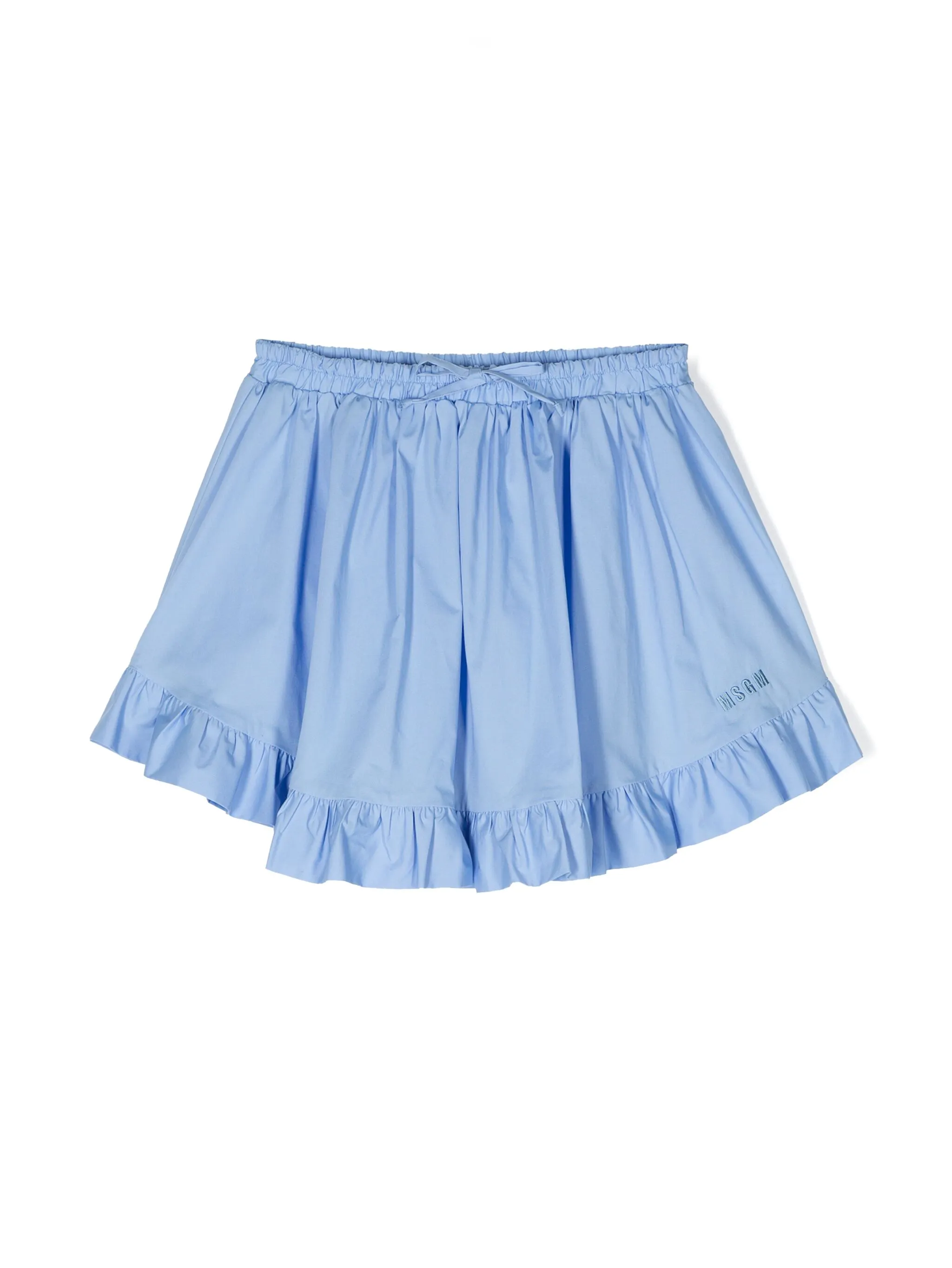 

Юбка с вышитым логотипом Msgm Kids, синий