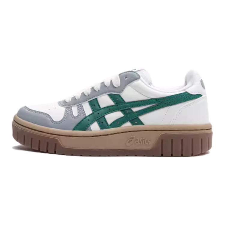 

Кроссовки для скейтбординга Asics Court MZ противоскользящие износостойкие облегченные низкие подростковые белый серый зеленый