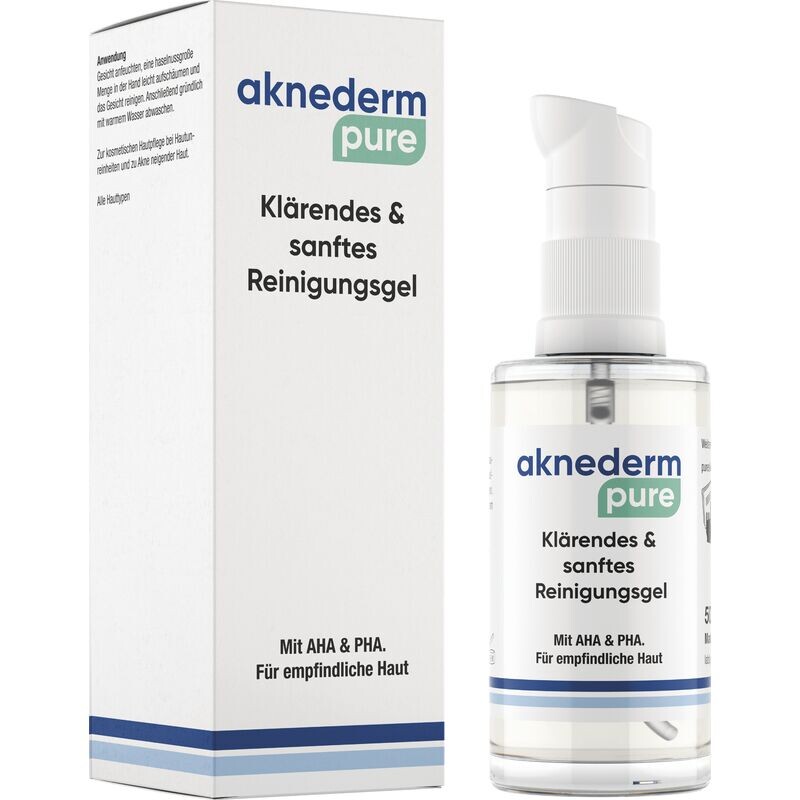 

Чистый осветляющий и нежный очищающий гель Aknederm, 50 ml