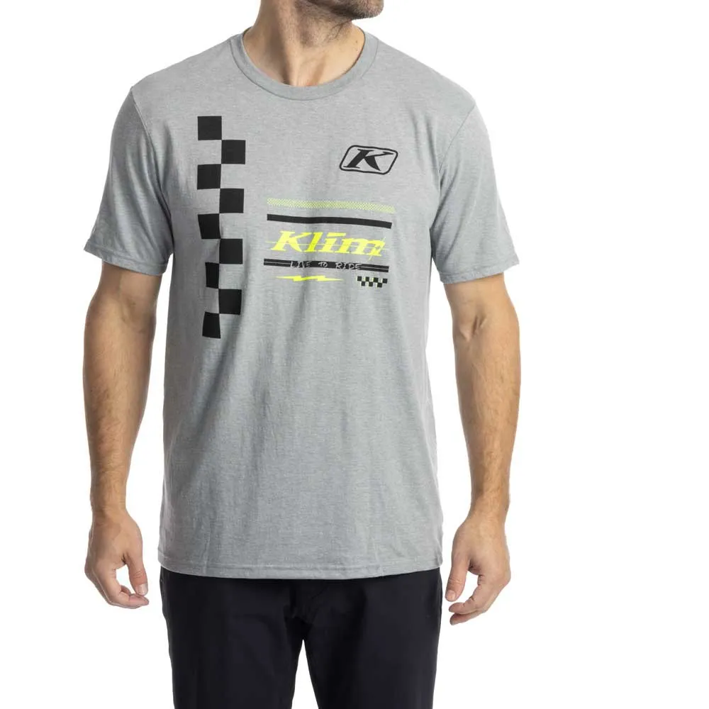 

Футболка с коротким рукавом Klim Checkered Flag Tri-blend, серый