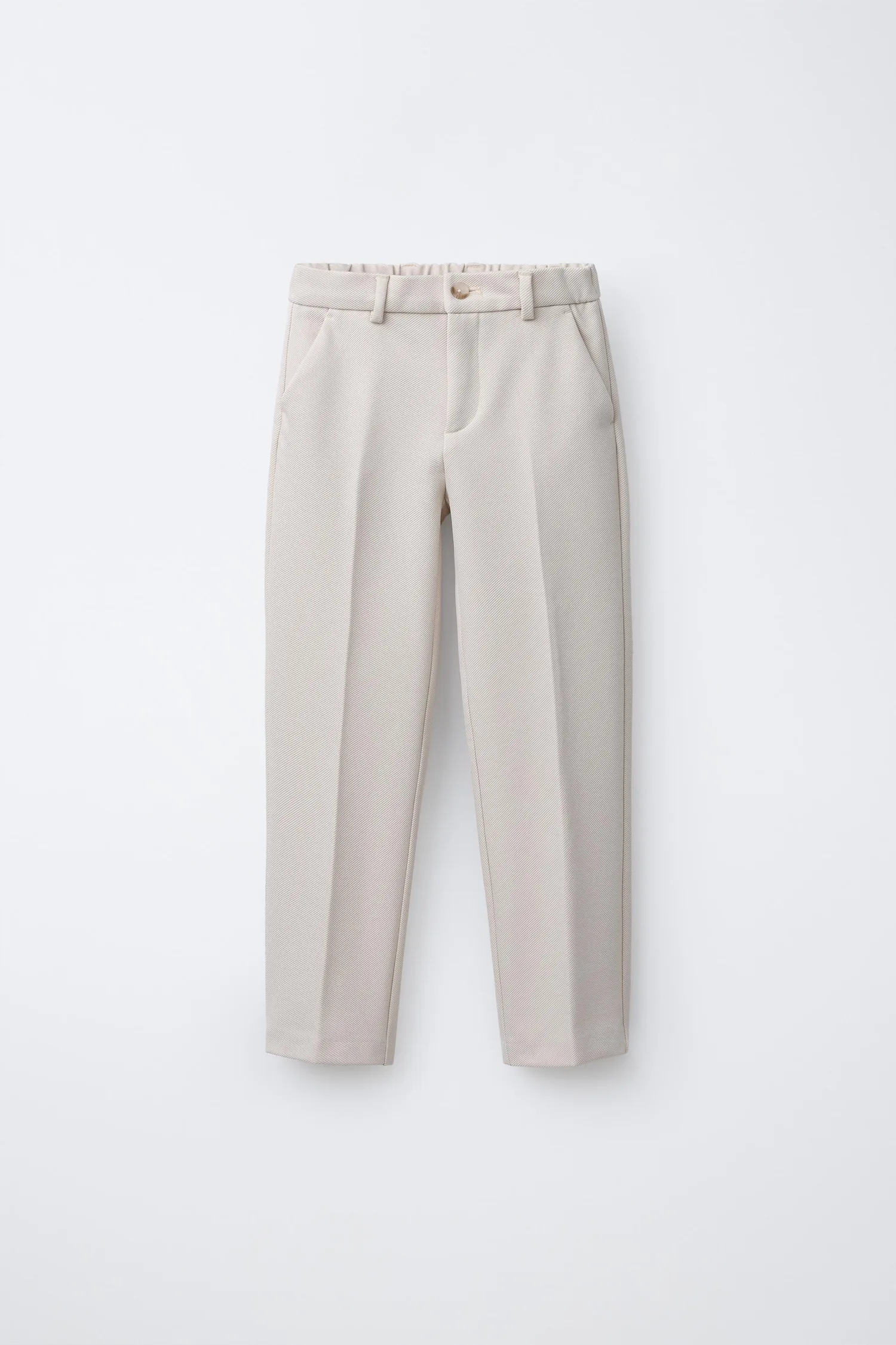 Удобные костюмные брюки Zara, экрю