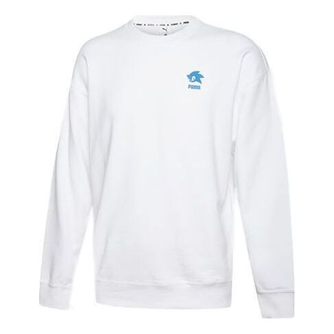 

Свитер x sega sweater 'white blue' Puma, белый