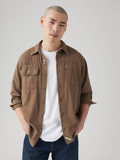 

Рубашка Auburn Worker с длинным рукавом Levi's, цвет Hall Rain Drum - Brown