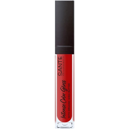 

Naturkosmetik Натуральный блеск для губ с маслом ши Intense Color Gloss 06 Daring Red 5 мл Sante
