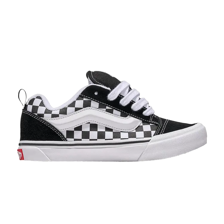 

Кроссовки Vans Knu-Skool Little Kids Checkerboard - Black White, черный