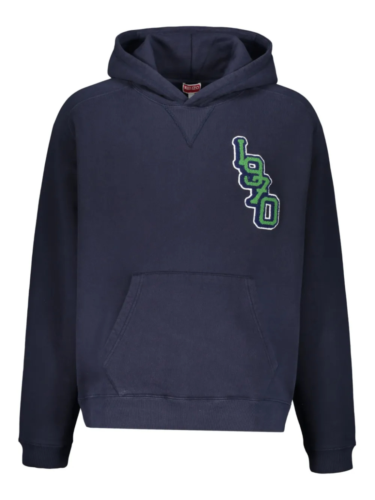 

Толстовка с капюшоном и аппликацией тигра Kenzo, синий