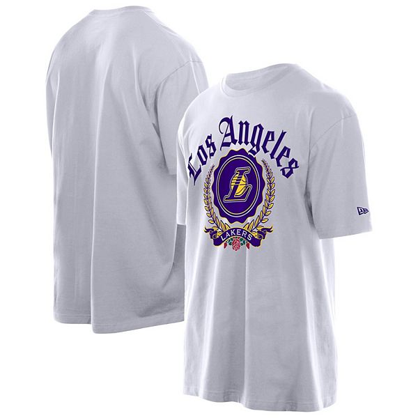 

Мужская белая футболка Los Angeles Lakers throwback prep oversized New Era
