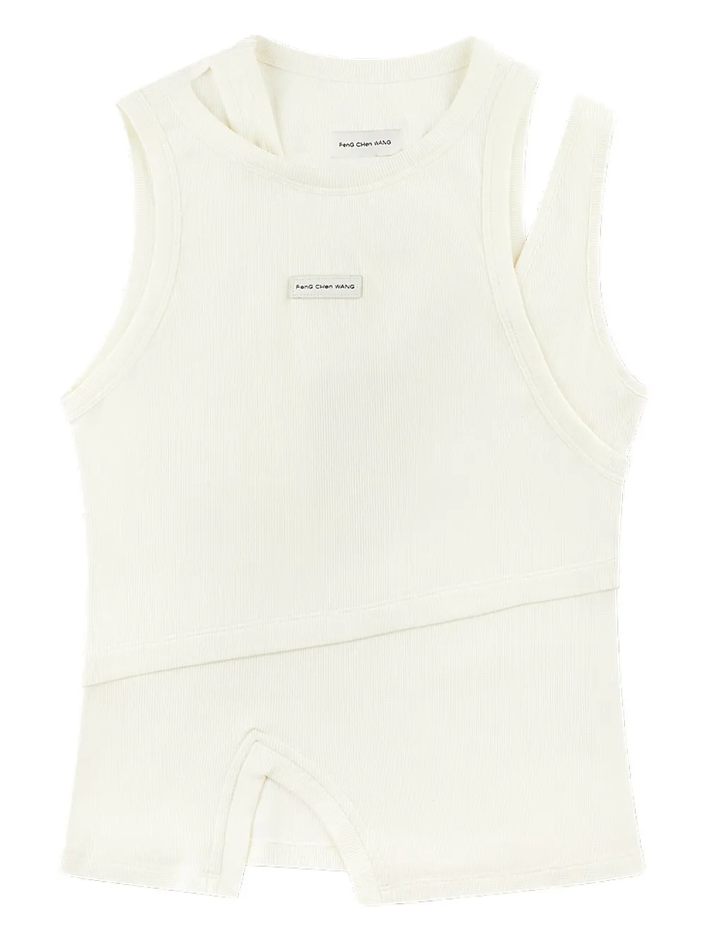 

Майка с нашивкой-логотипом Feng Chen Wang, белый