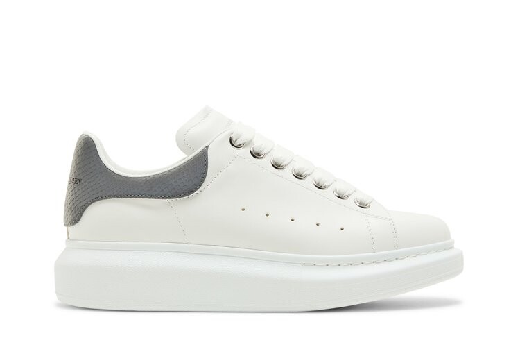 

Кроссовки Alexander McQueen Wmns Oversized Sneaker, цвет White Grey Snakeskin