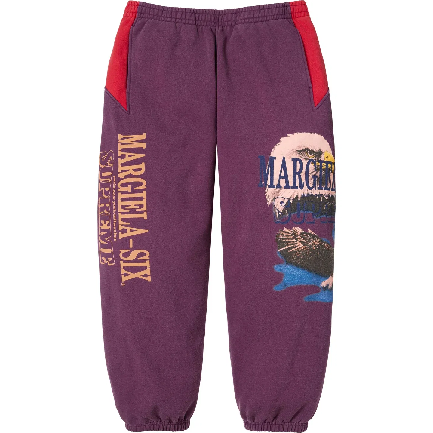 Спортивные штаны MM6 Maison Margiela SS26 WEEK4 Eagle Sweatpant Knitted, унисекс Supreme, Purple/Purple