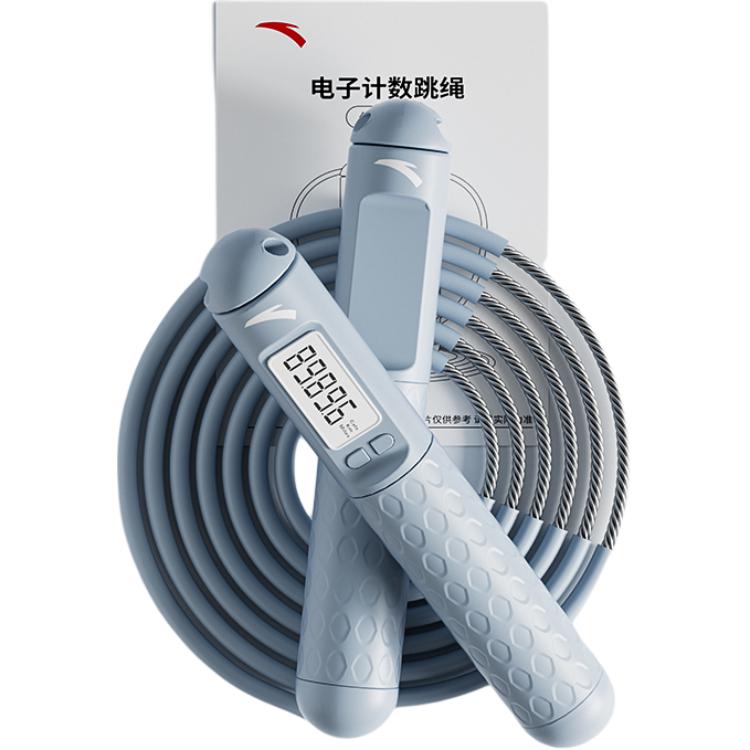 

Скакалка материал тросик pvc стальной трос, материал ручки abs взрослые 2,8 м ANTA, синий