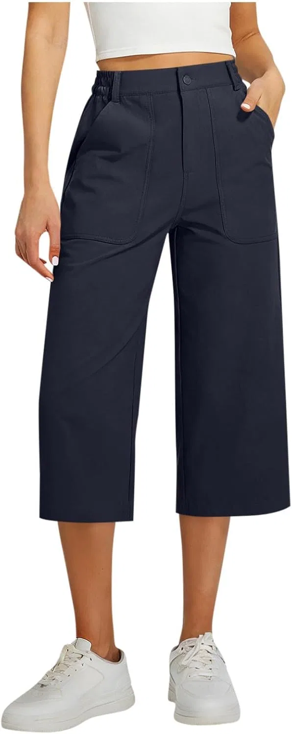 Женские капри с карманами, Generic, Navy