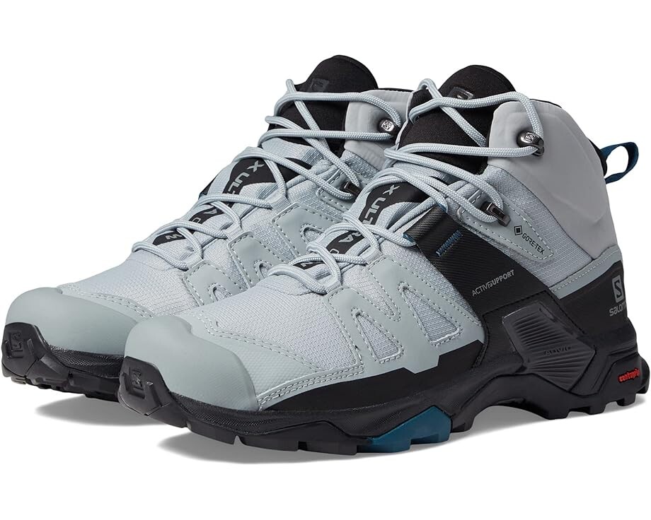 

Походные ботинки Salomon X Ultra 4 Mid GTX, цвет Quarry/Black/Legion Blue