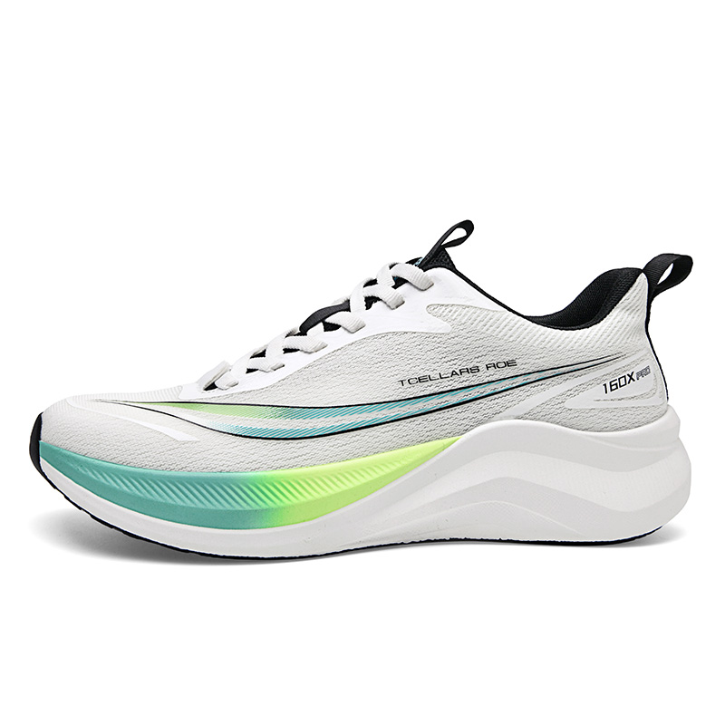 

TCELLARS Амортизирующие, износостойкие, дышащие, с полным покрытием, поддерживающие низкие кроссовки для бега мужские White Moon Grass, цвет White Moon Grass