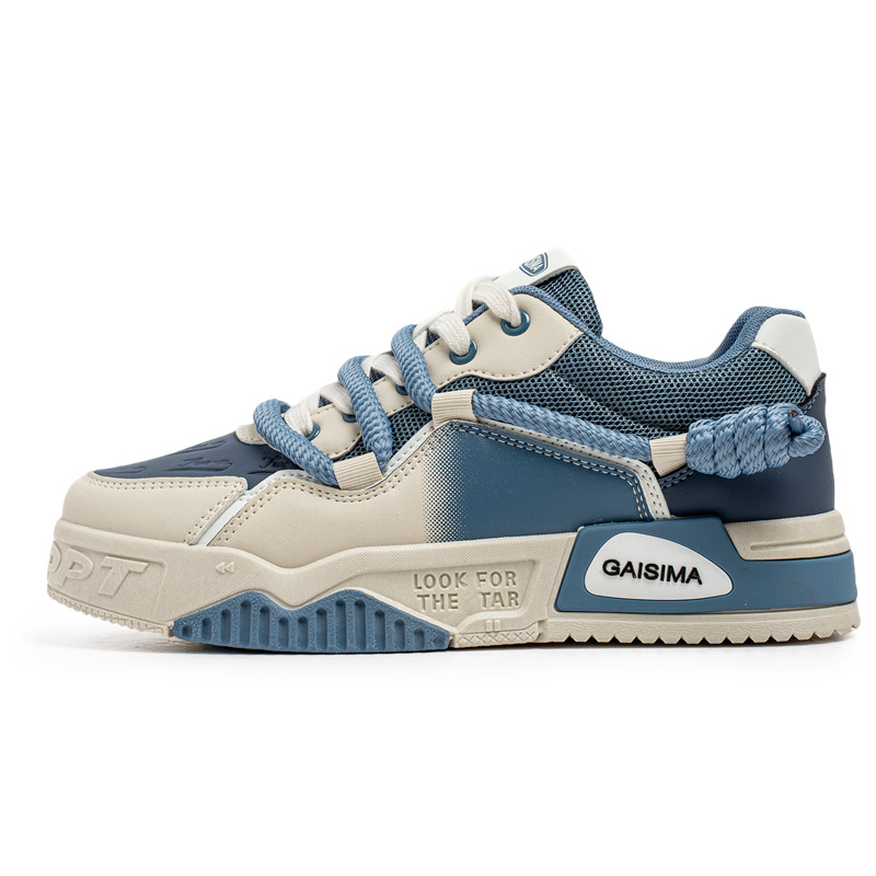 

JANECO Низкие скейтерские кроссовки мужские бежево-голубые, цвет Beige Blue