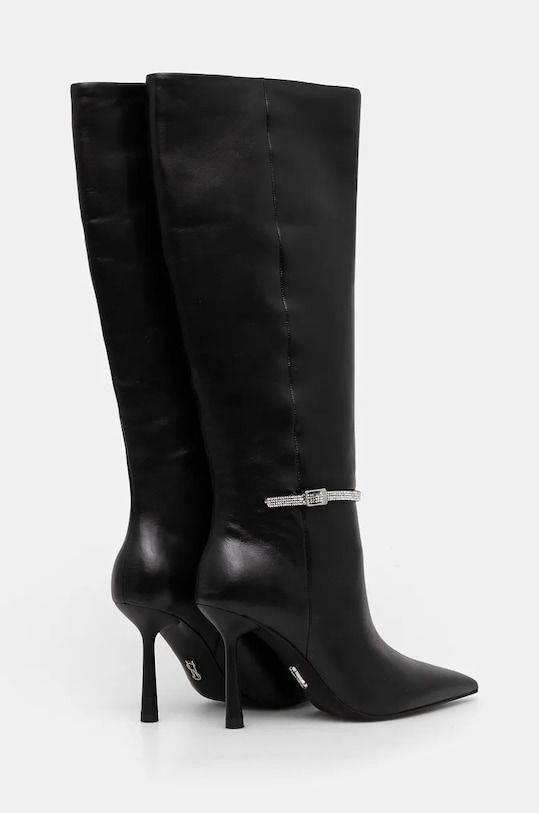 Женские сапоги Steve Madden Abbey RD-R кожаные с декоративным ремешком, черный — фото 3