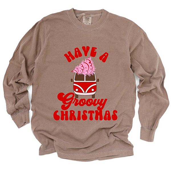 

Длинный рукав с эффектом поношенности в рождественском стиле Simply Sage Market, Espresso