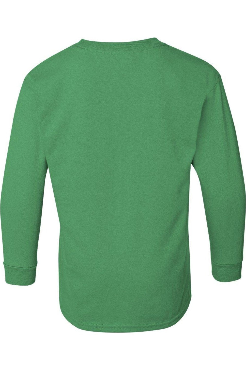 Футболка Gildan Heavy Cotton Youth с длинным рукавом, цвет irish green — фото 2
