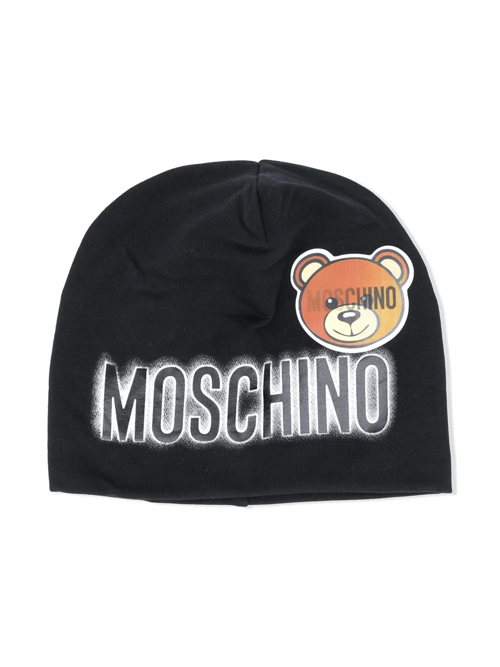 

Шапка с принтом Moschino Kids, черный