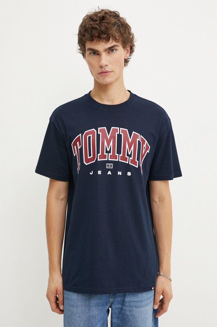 

Хлопковая футболка Tommy Jeans, темно-синий
