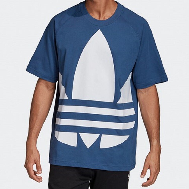 Футболка Adidas Originals Big Trefoil Boxy, темно-синий — фото 3