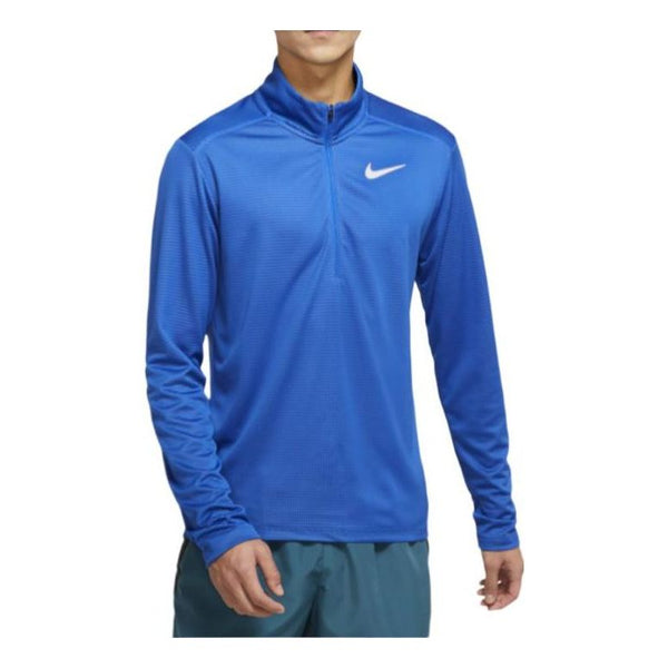 

Футболка Nike Half Zip Long Sleeves Training Tee 'Blue Black', черный