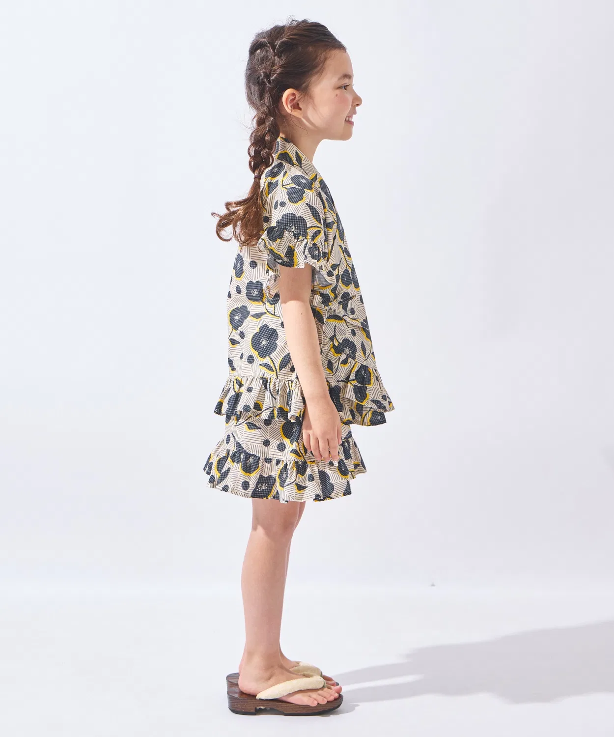 Детское кимоно Girls Jinbei с брендом ever closet, комплект из двух предметов, голубой — фото 3