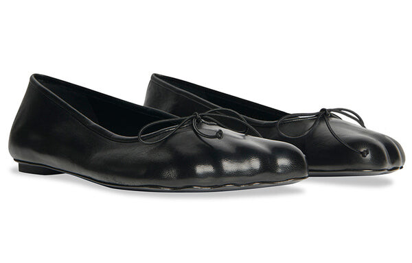 Кроссовки anatomic ballerina shoes 'black shiny soft sheepskin' Balenciaga, черный — фото 3