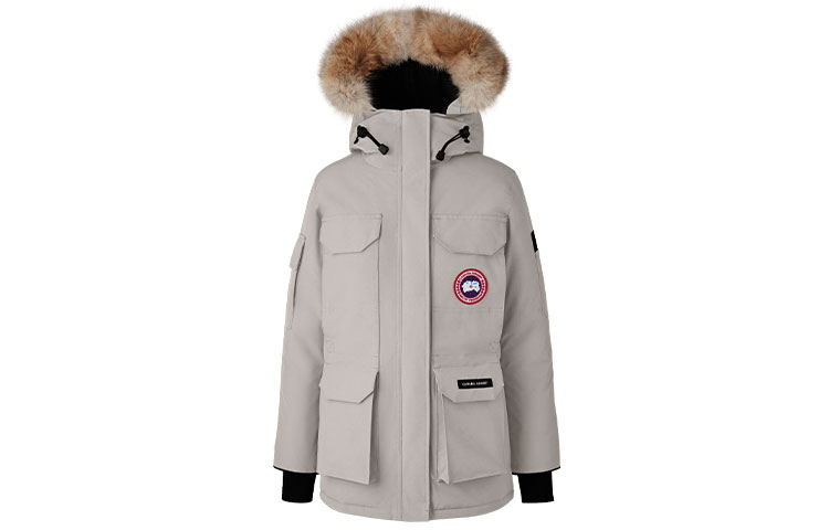 Экспедиционная пуховая куртка asia version, зимняя женская lime Canada Goose, серый — фото 3