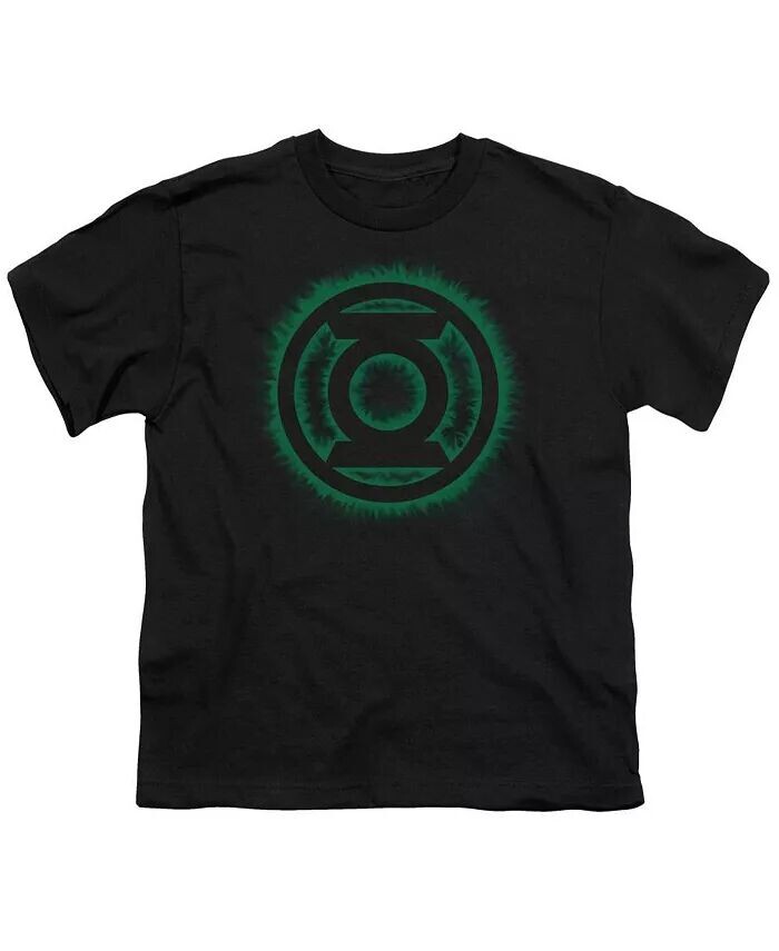

Футболка с коротким рукавом и логотипом Green Flame для мальчиков Green Lantern, черный
