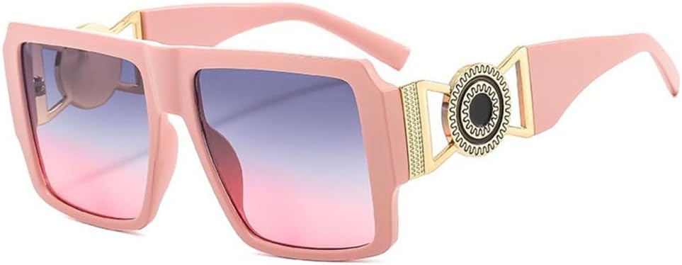 

Большие солнцезащитные очки в винтажном стиле для женщин, модные солнцезащитные очки зеленого и черного цвета, защита от ультрафиолета UV400, роскошные очки для мужчин LVTFCO, Pink