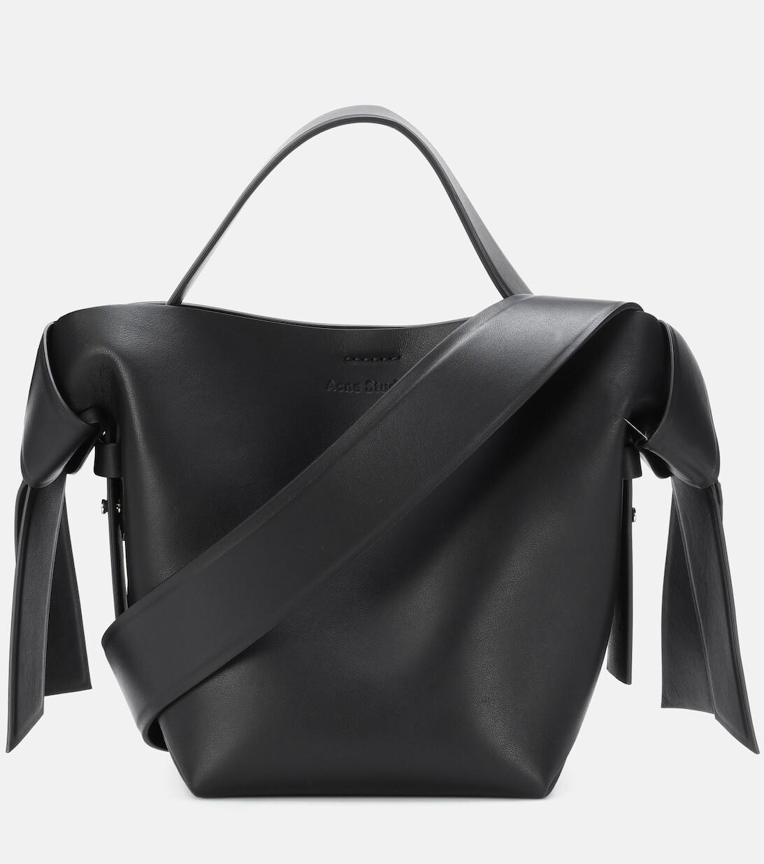 

Кожаная мини-сумка через плечо Musubi Acne Studios, черный