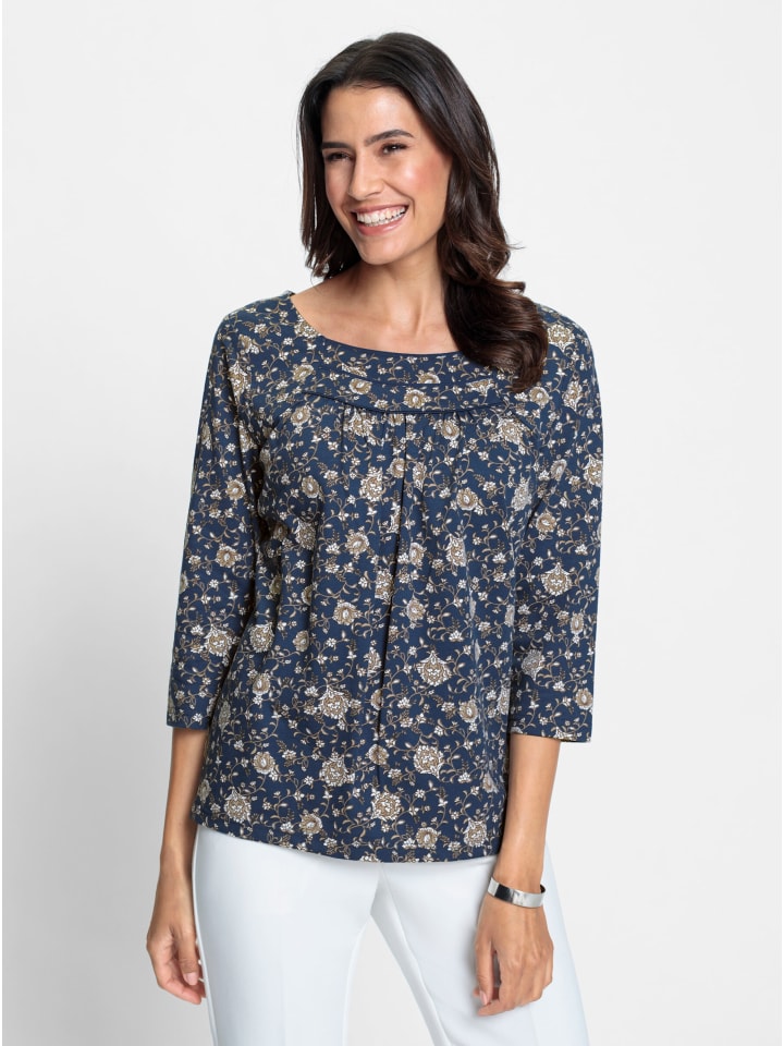 

Рубашка с принтом темно-синего и кунжутного цветов WITT WEIDEN