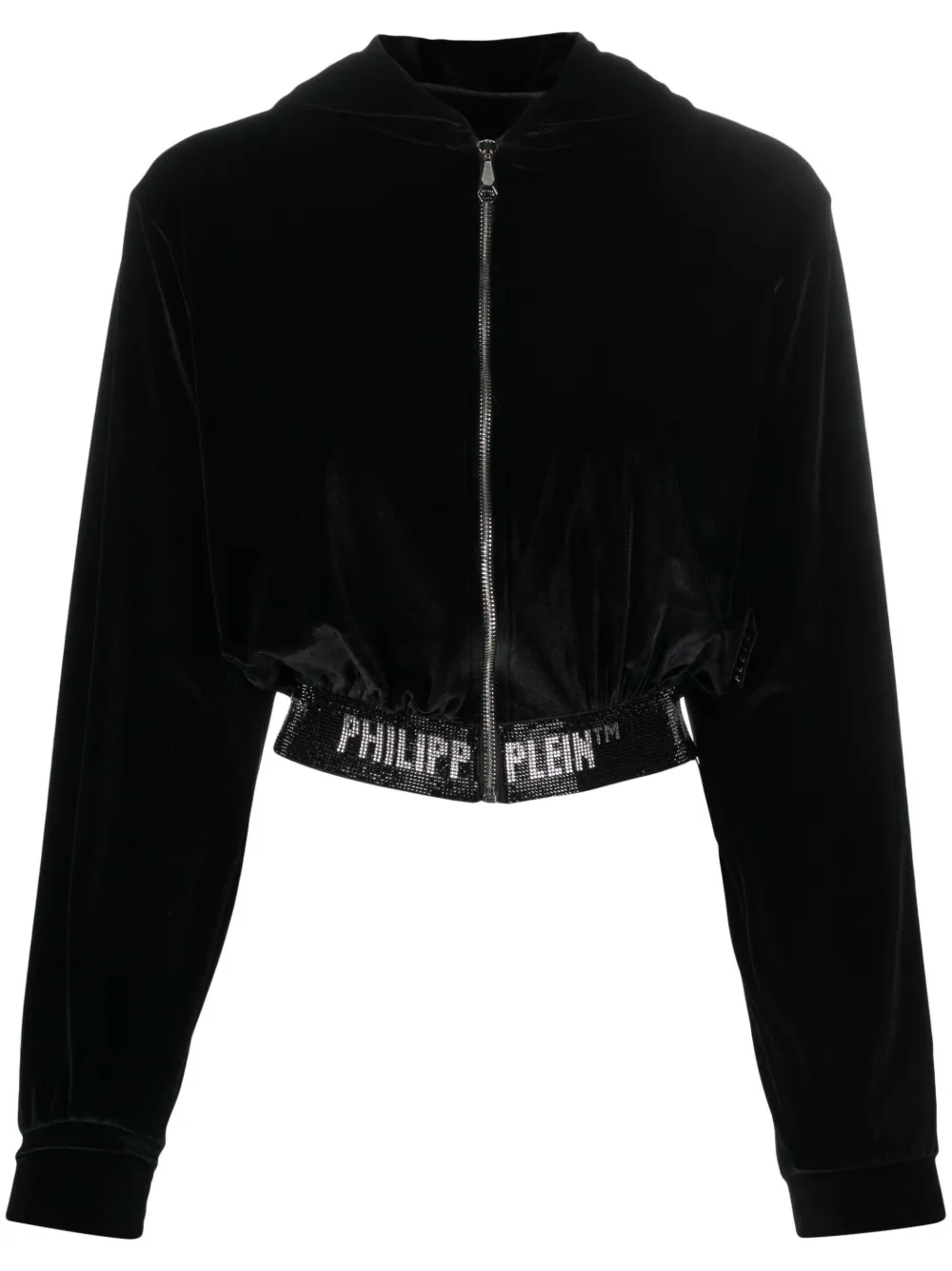 

Толстовка с капюшоном и логотипом Philipp Plein, черный