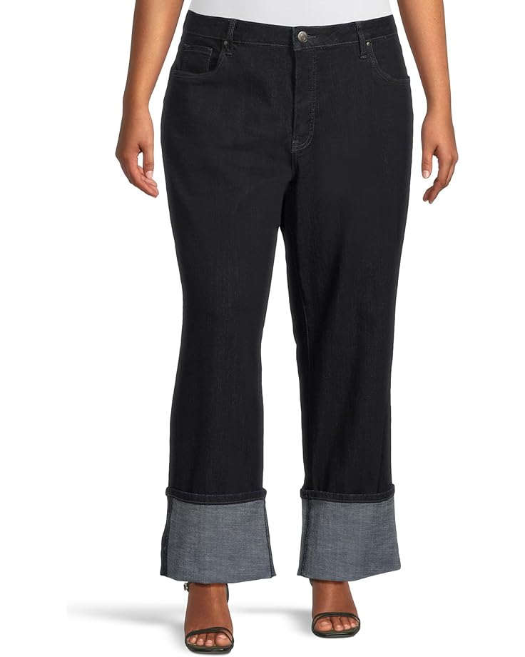 

Джинсы KUT from the Kloth Plus Size Charlotte High Rise Fab Ab Wide Leg-Roll Up, цвет Distinguished W/Euro Base Wash